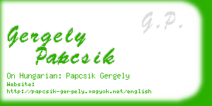 gergely papcsik business card